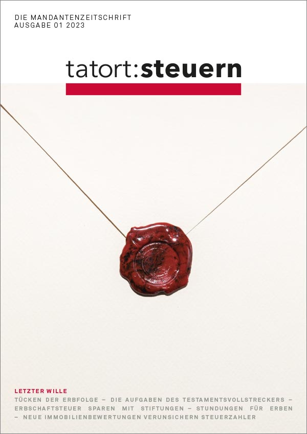 Homburg Titelbild tatort:steuern 1/2023